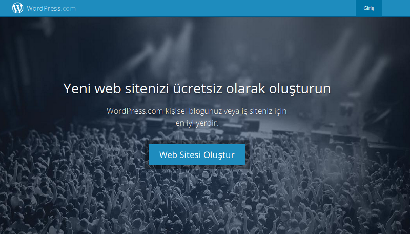 wordpress.com ekranı